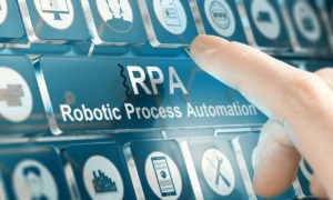 Tecla de computador com o termo Automação Robótica de Processos (RPA).